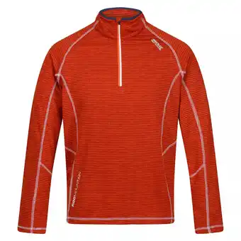 Decathlon Heren Yonder Quick Dry Vochtigheid Wicking Half Zip Fleece Jasje (Roestige aanbieding