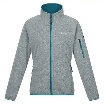 Decathlon Dames Ravenhill Full Zip Fleece Top (Gebleekt Aqua/Tahoe Blauw) aanbieding