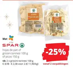 Spar Hojas de pan aanbieding