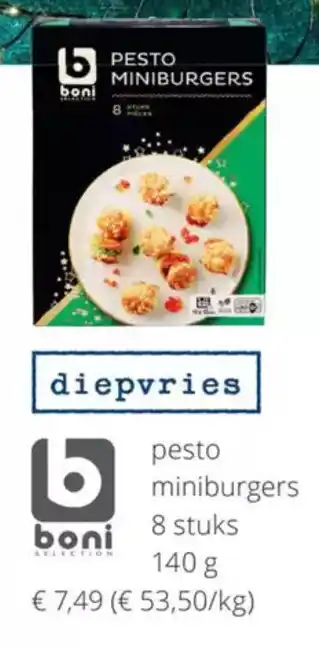 Spar Pesto miniburgers aanbieding