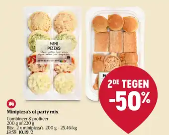 Delhaize Minipizza's of party mix aanbieding