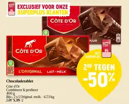 Delhaize Chocoladetablet aanbieding