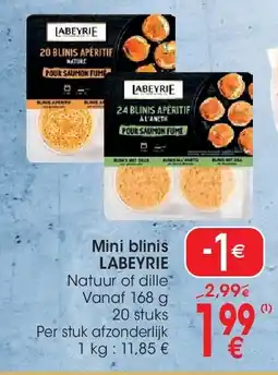 Cora Mini blinis LABEYRIE aanbieding