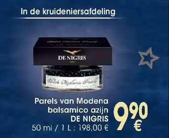 Cora Parels van Modena balsamico azijn DE NIGRIS aanbieding