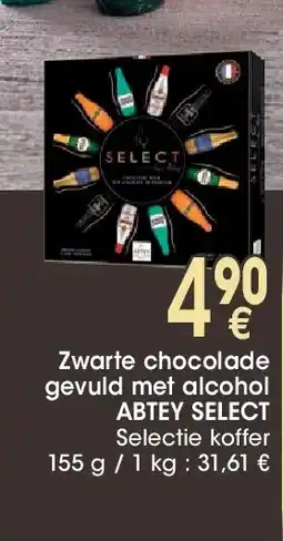 Cora Zwarte chocolade gevuld met alcohol ABTEY SELECT aanbieding