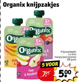 Kruidvat Organix knijpzakjes aanbieding