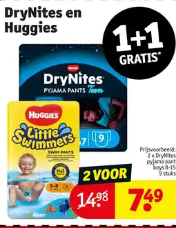 Drynites en huggies