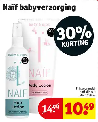 Kruidvat Naïf babyverzorging aanbieding