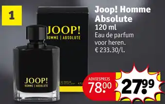 Kruidvat Joop! homme absolute aanbieding