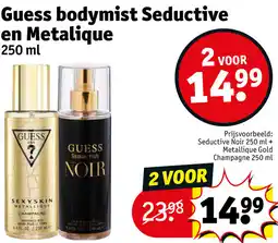 Kruidvat Guess bodymist seductive en metalique aanbieding