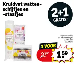 Kruidvat Kruidvat wattenschijfjes en -staafjes aanbieding