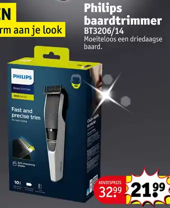 Kruidvat Philips baardtrimmer BT3206/14 aanbieding