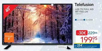 Eldi Telefusion LED TV FULL HD 40’’/102 cm aanbieding