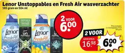 Kruidvat Lenor Unstoppables en Fresh Air wasverzachter aanbieding