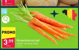 ALDI Miniwortelen met loof aanbieding