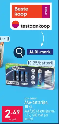 ALDI AAA-batterijen, 10 st. aanbieding