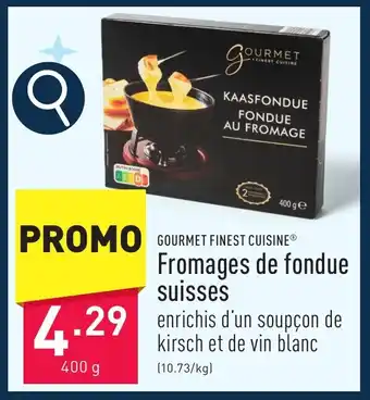 ALDI Gourmet finest cuisine Fromages de fondue aanbieding