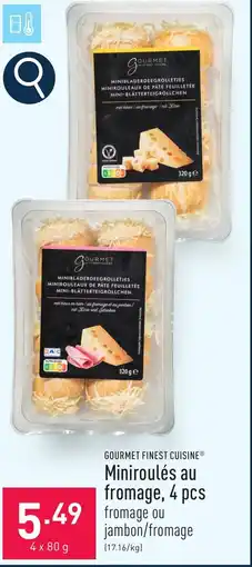 ALDI Gourmet Finest Cuisine Miniroulés au Fromage aanbieding