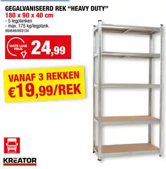 Hubo Gegalvaniseerd Rek "Heavy Duty" aanbieding