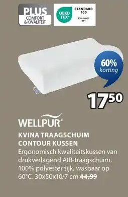 Jysk KVINA TRAAGSCHUIM CONTOUR KUSSEN aanbieding