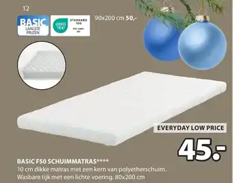 Jysk Basic F50 Schuimmatras aanbieding