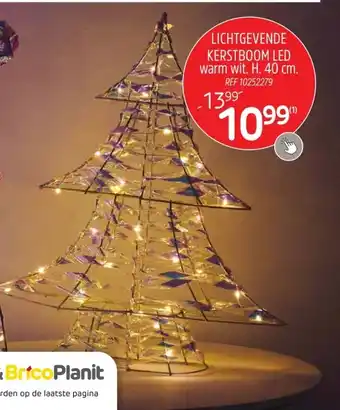 Brico LICHTGEVENDE KERSTBOOM LED warm wit. H. 40 cm aanbieding