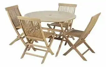 Tuinset acacia met 4 stoelen