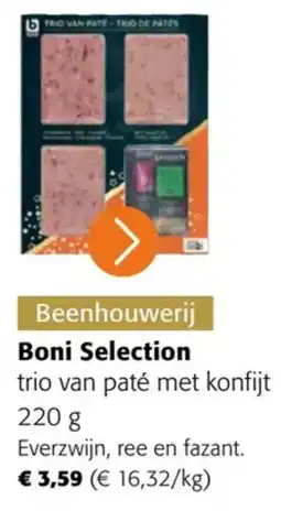 Colruyt Boni Selection Trio Van Paté met Konfijt aanbieding