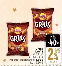 Cora Chips LAY’S GRILLS GEROOKT aanbieding