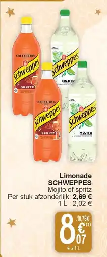 Cora Limonade SCHWEPPES aanbieding