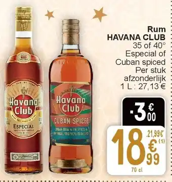 Cora Rum HAVANA CLUB aanbieding