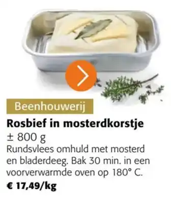 Colruyt Rosbief in mosterdkorstje aanbieding