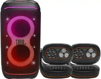 Coolblue JBL Partybox 320 + 2x JBL Partylight Beam aanbieding