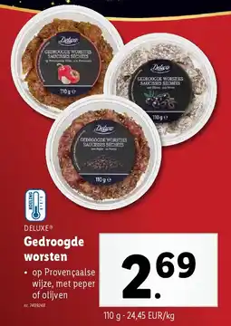 Lidl Gedroogde worsten aanbieding