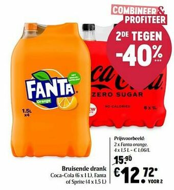 Delhaize Fanta orange aanbieding
