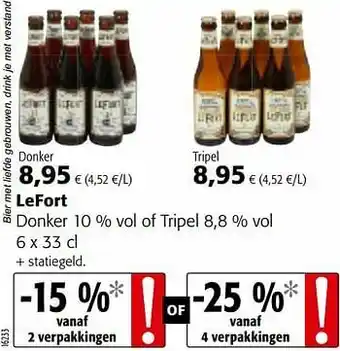 Colruyt Lefort donker aanbieding
