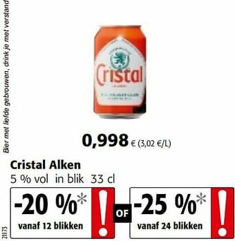 Colruyt Cristal alken aanbieding