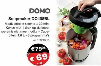 Domo elektro soepmaker do498bl