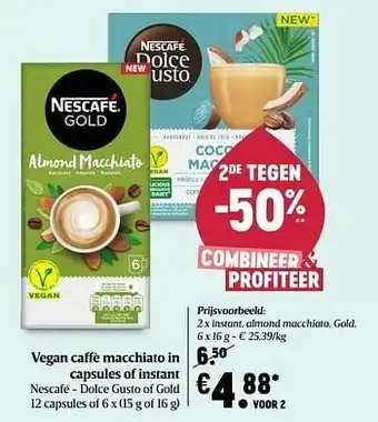 Delhaize Instant almond macchiato gold aanbieding