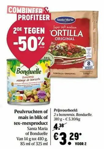 Delhaize Bonenmix bonduelle aanbieding