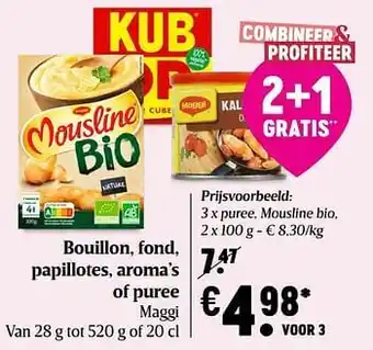 Delhaize Puree mousline bio aanbieding