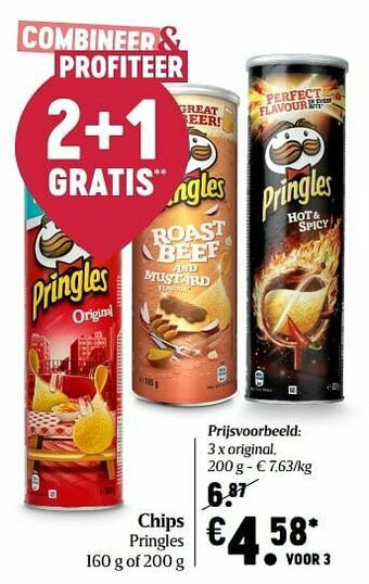 Delhaize Chips pringles original aanbieding