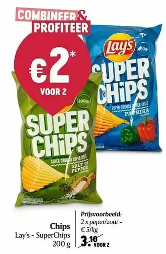 Delhaize Chips lay’s - superchips peper-zout aanbieding