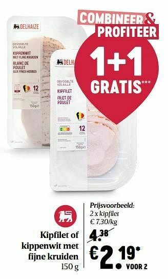 Delhaize Kipfilet aanbieding