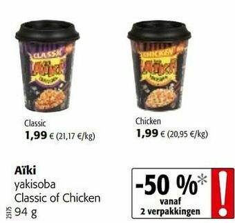 Colruyt Aïki yakisoba classic of chicken aanbieding