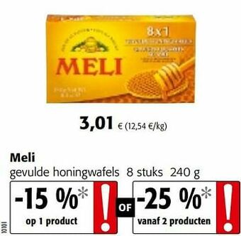 Meli gevulde honingwafels