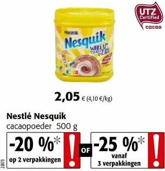Colruyt Nestlé nesquik cacaopoeder aanbieding