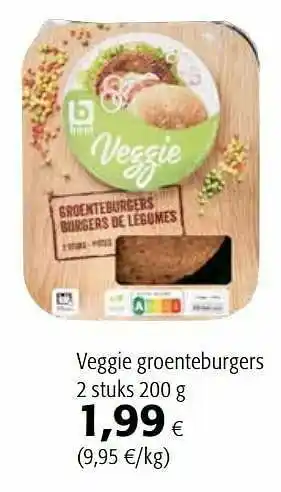 Colruyt Boni selection vleesvervangers veggie groenteburgers aanbieding