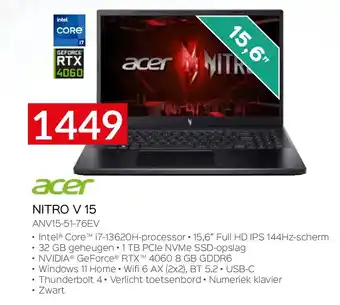 Selexion Acer NITRO V 15 ANV15-51-76EV aanbieding