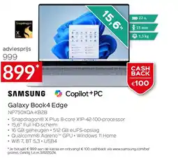 Selexion Samsung Galaxy Book4 Edge NP750XQA-KB2B aanbieding